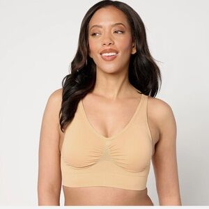NEW Anybody Intimates Wirefree Cuplift Seamless Bra-Honey Tan-2X-A639397